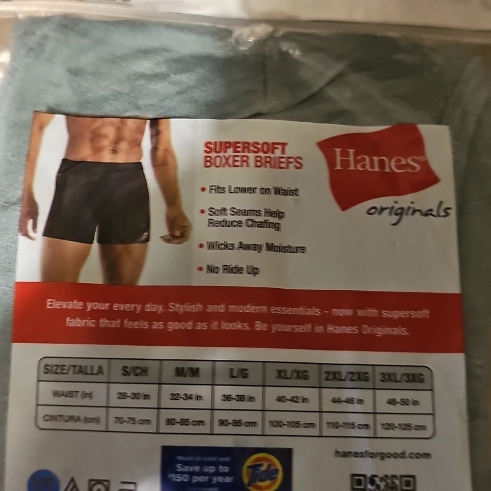 Hanes Originals Men's 3-Pack Supersoft Boxer Brief Grey/Green/Navy